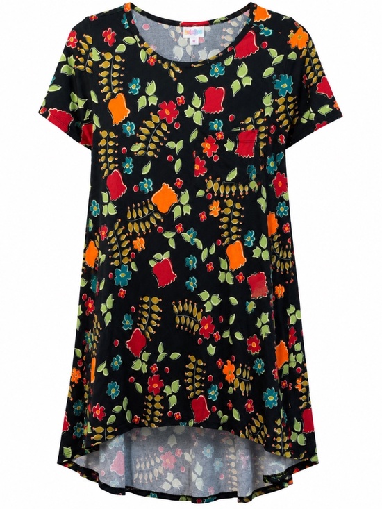 LuLaRoe Dresses & Skirts - LuLaRoe Carly Dress NWT Medium Floral High Low Swing Pocket Dress